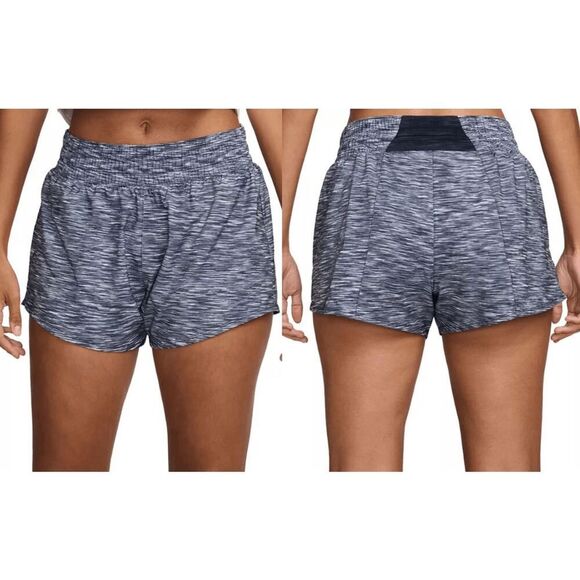 Nike Women's One Dri-FIT Mid Rise Brief-Lined Printed Shorts M - Picture 1 of 9